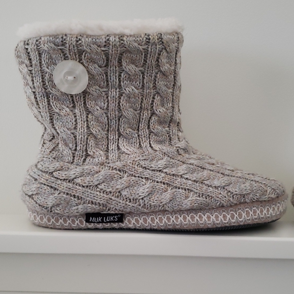 Muk Luks Cable Knit Slippers